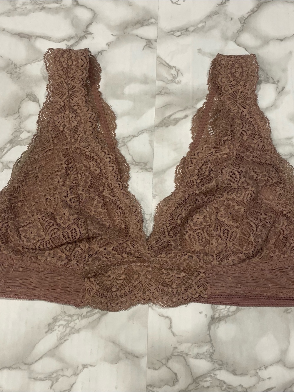 Auden Unlined Lace Bralette in Pink